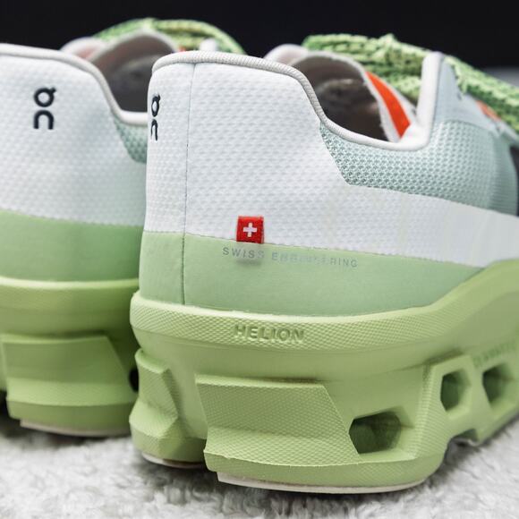 On Cloud Cloudmonster Green Glacier Gray Running Shoes Sneakers Womens Size 10 - Picture 12 of 15